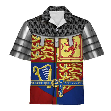 Royal Coat of Arms of the United Kingdom (Queen Elizabeth II) Hawaiian Shirt - Gearhomie.com