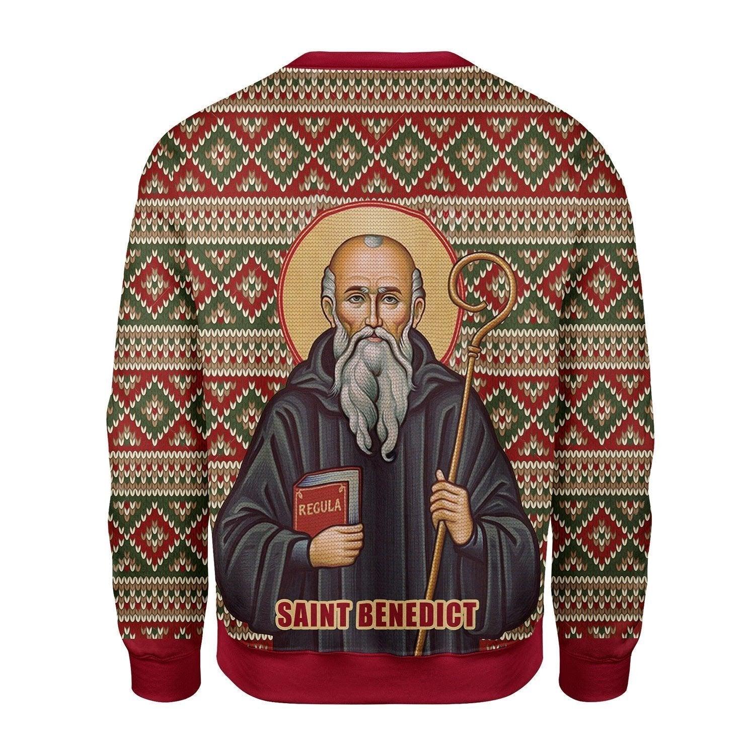Saint Benedict Christmas Sweater - DucG