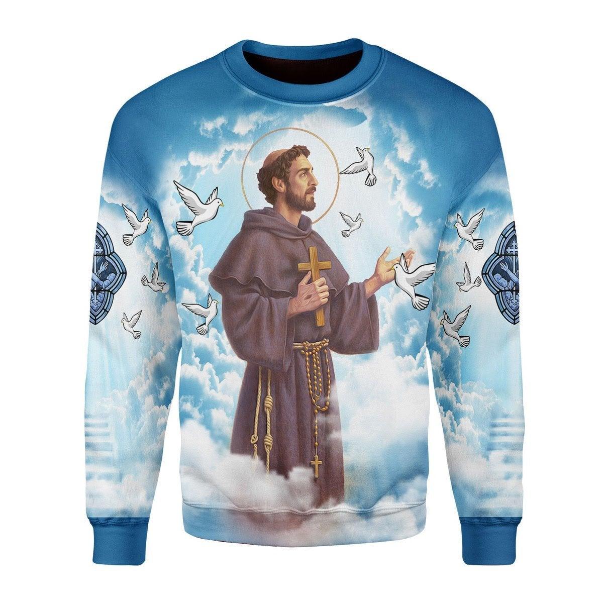 Saint Francis Of Assisi Sweatshirt - OodieGang