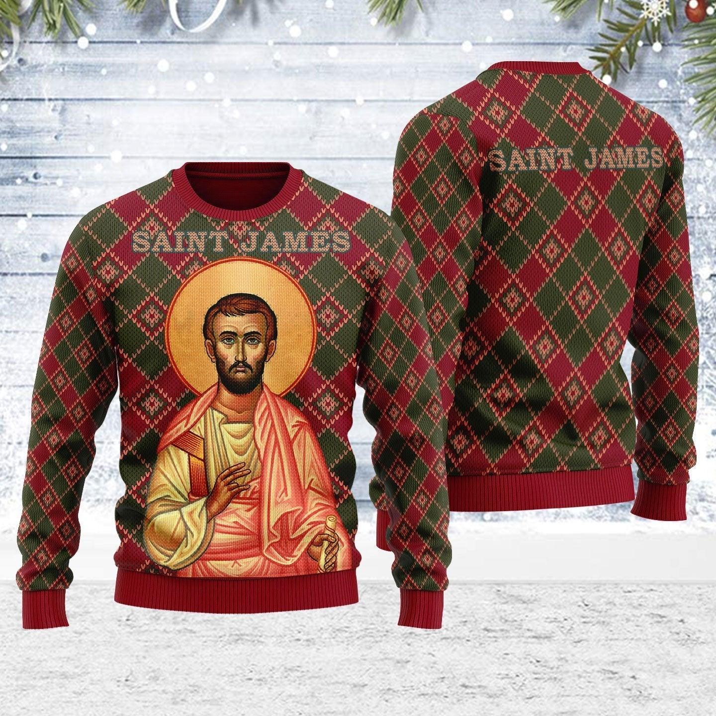 Saint James The Less Ugly Christmas Sweater - CustomsPig