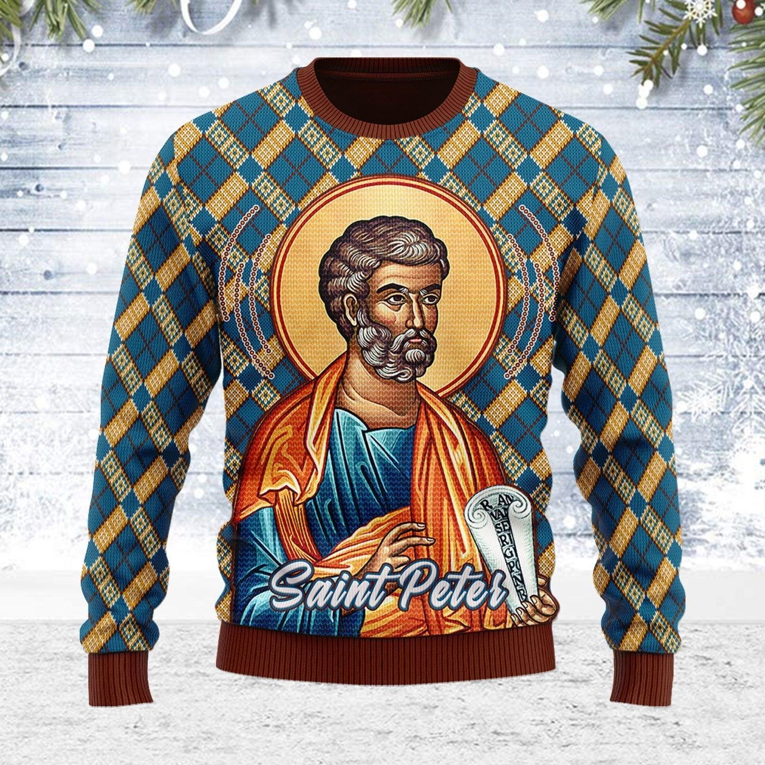 Saint Peter Ugly Christmas Sweater - CustomsPig