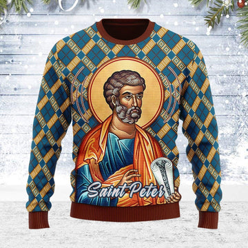 Saint Peter Ugly Christmas Sweater - CustomsPig