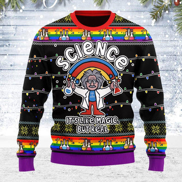 Science LGBT Ugly Christmas Sweater - OodieGang