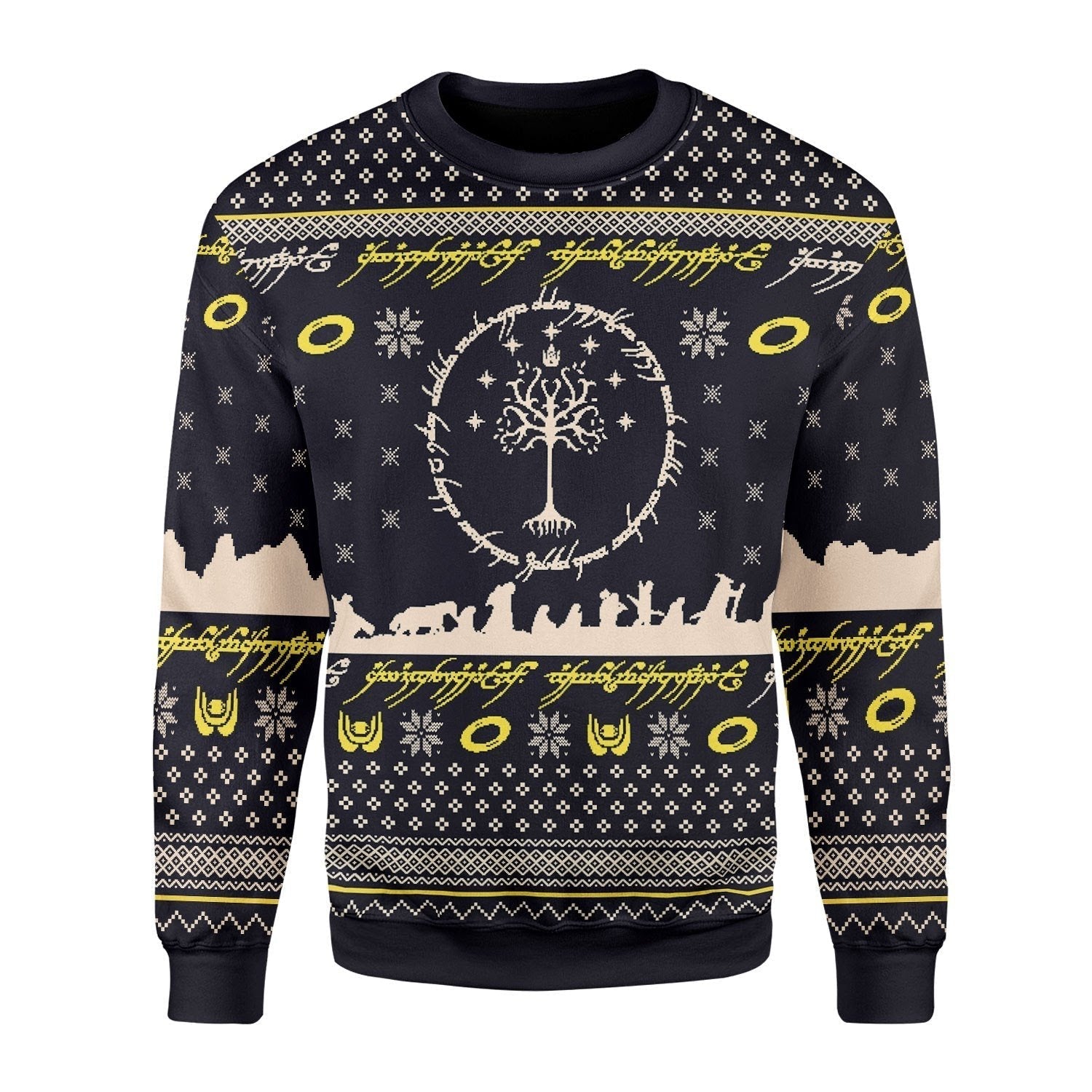 Gearhomies Christmas Unisex Sweater Lord Of The Rings Ugly Christmas 3D Apparel