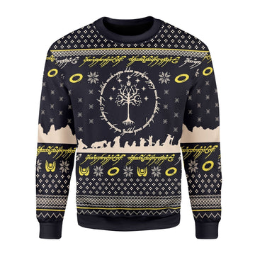 Gearhomies Christmas Unisex Sweater Lord Of The Rings Ugly Christmas 3D Apparel