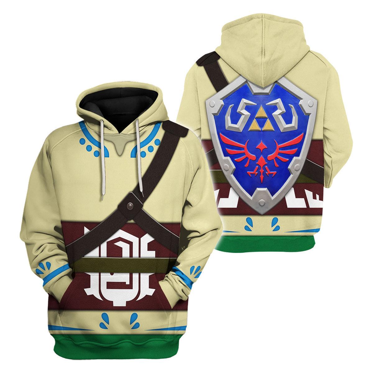 Skyloft Uniform - Skyward Sword Link Attire Shield Unisex Hoodie Sweatshirt T-shirt Sweatpants Cosplay - Gearhomie.com
