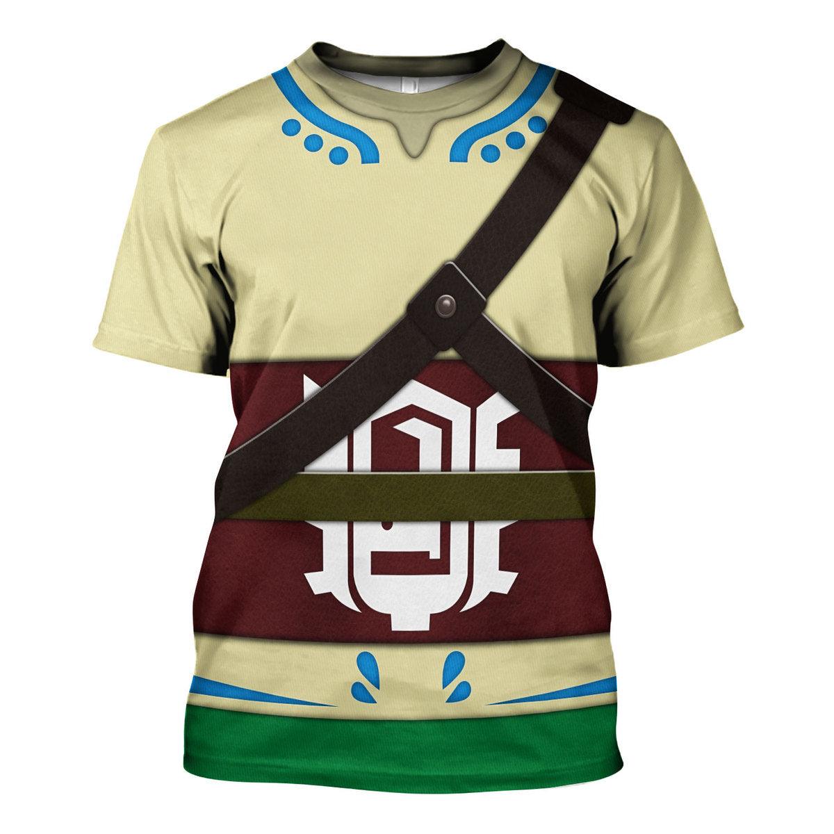 Skyloft Uniform - Skyward Sword Link Attire Shield Unisex Hoodie Sweatshirt T-shirt Sweatpants Cosplay - Gearhomie.com