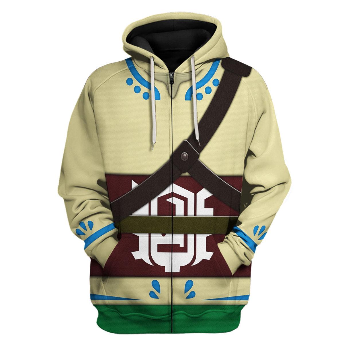 Skyloft Uniform - Skyward Sword Link Attire Shield Unisex Hoodie Sweatshirt T-shirt Sweatpants Cosplay - Gearhomie.com