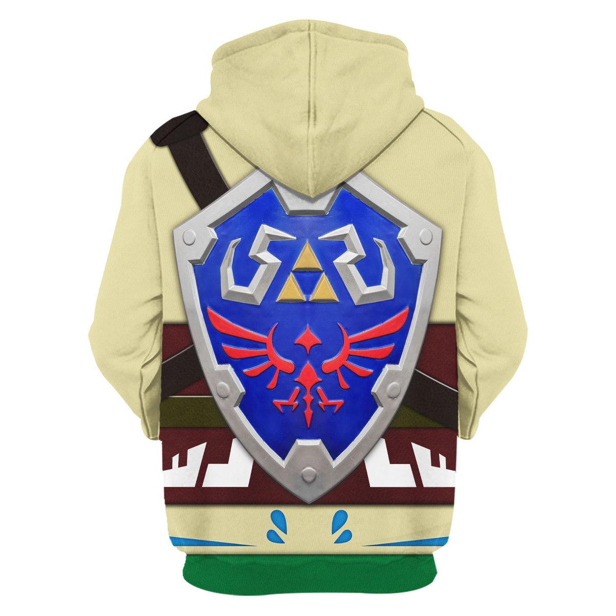 Skyloft Uniform - Skyward Sword Link Attire Shield Unisex Hoodie Sweatshirt T-shirt Sweatpants Cosplay - Gearhomie.com