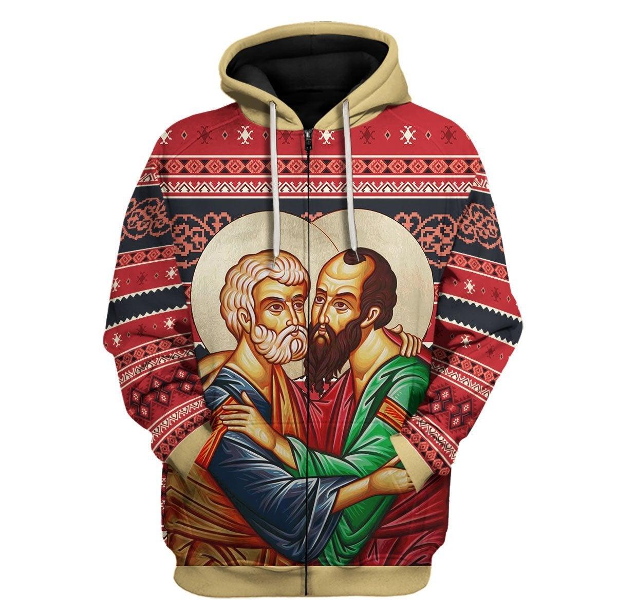St. Apostles Peter and Paul Zip Hoodie - DucG