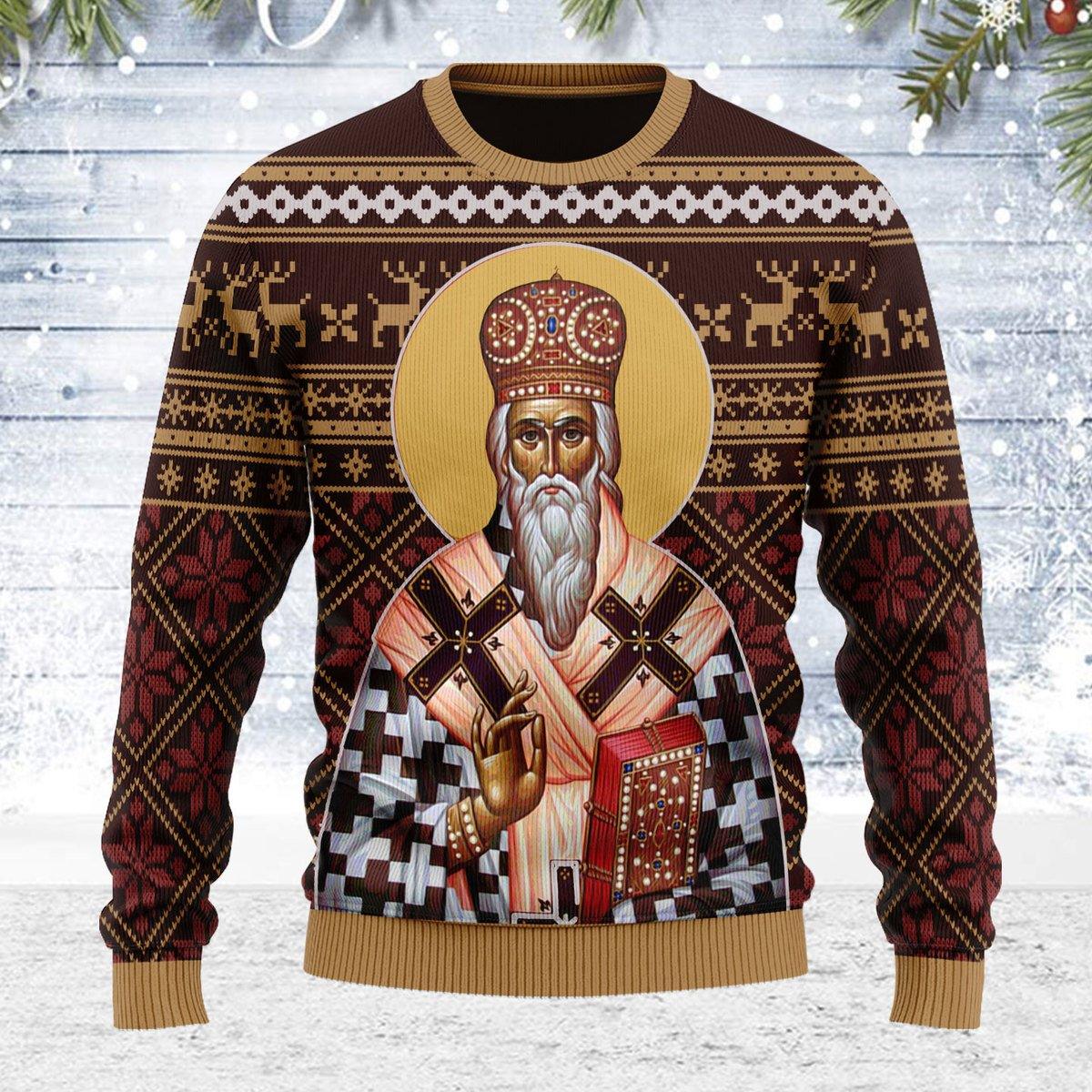 St. Vasilije of Ostrog Ugly Christmas Sweater - DucG