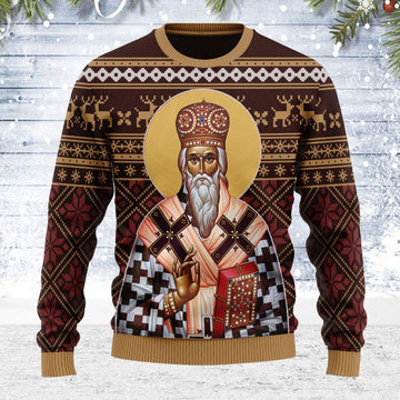 St. Vasilije of Ostrog Ugly Christmas Sweater - DucG