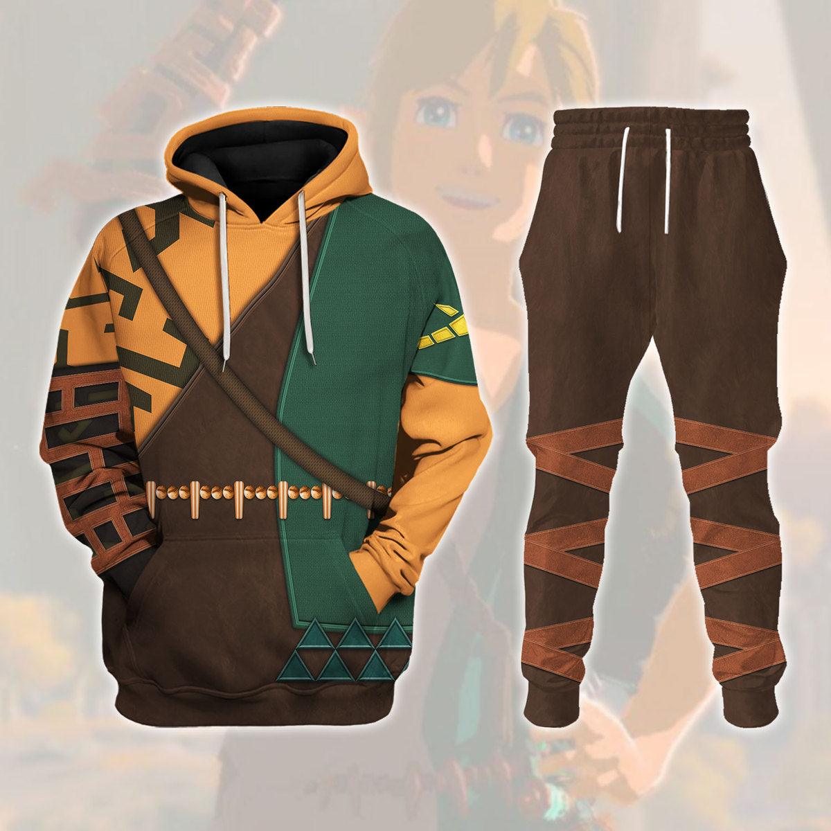 Tears Of The Kingdom Link Attire Unisex Hoodie Sweatshirt T-shirt Sweatpants Cosplay - Gearhomie.com