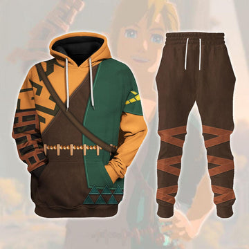 Tears Of The Kingdom Link Attire Unisex Hoodie Sweatshirt T-shirt Sweatpants Cosplay - Gearhomie.com