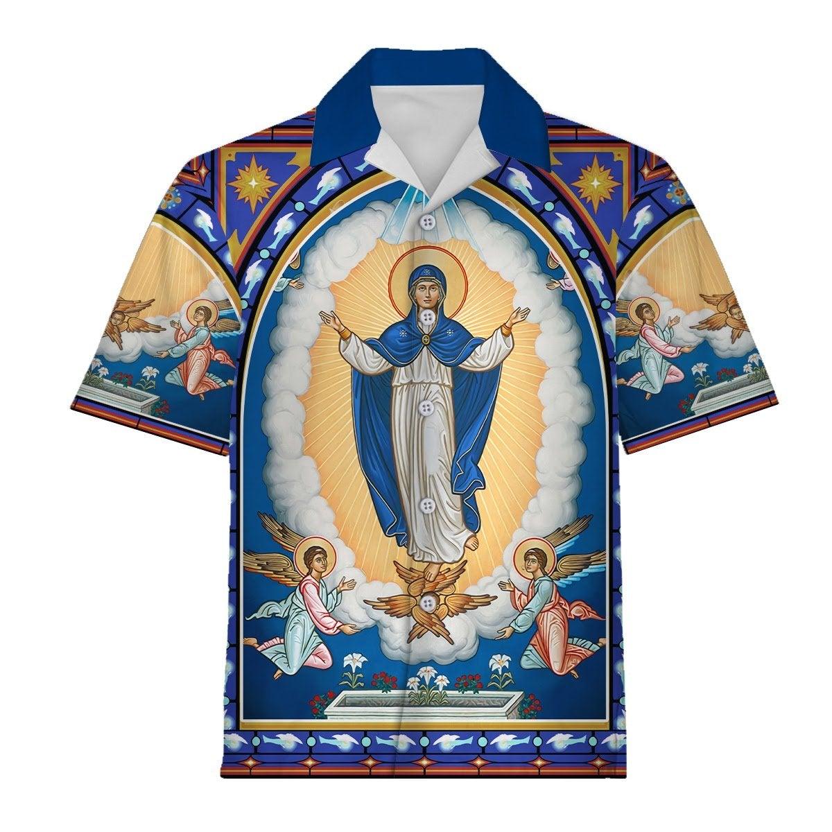The Assumption of the Virgin Mary Icon Hawaiian Shirt - DucG