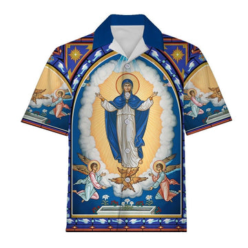 The Assumption of the Virgin Mary Icon Hawaiian Shirt - DucG