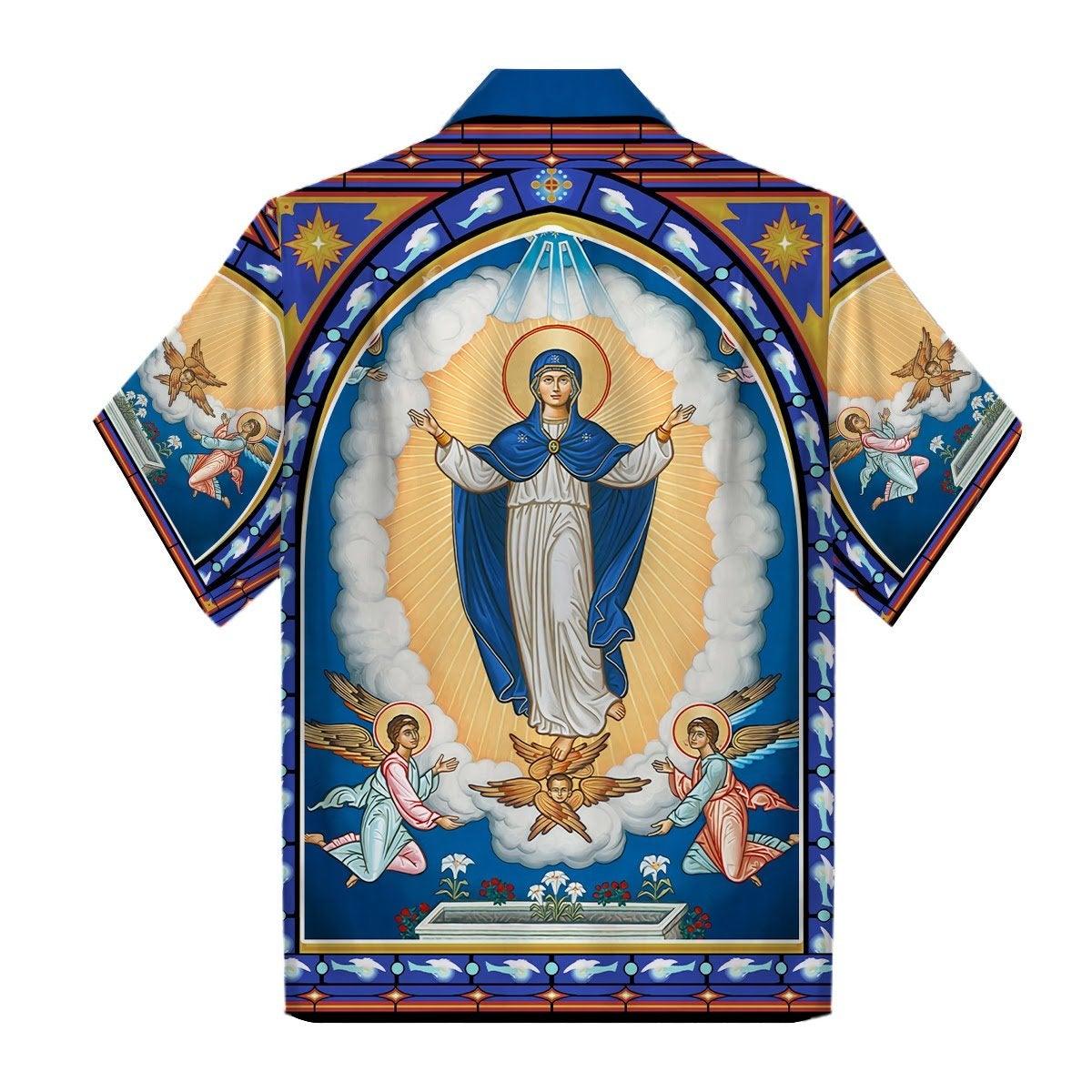 The Assumption of the Virgin Mary Icon Hawaiian Shirt - DucG