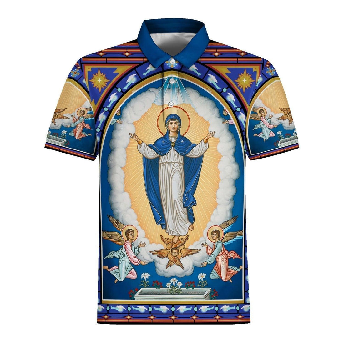 The Assumption of the Virgin Mary Icon Polo Shirt - OodieGang