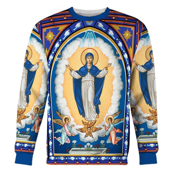 The Assumption of the Virgin Mary Icon Sweatshirt - DucG
