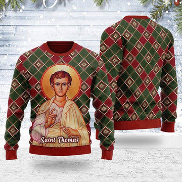 Thomas the Apostle Ugly Christmas Sweater - CustomsPig