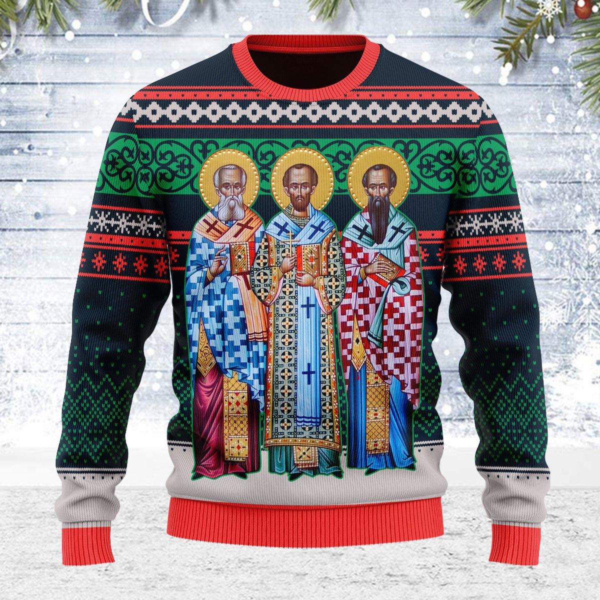 Three Great Hierarchs Ugly Christmas Sweater - CustomsPig