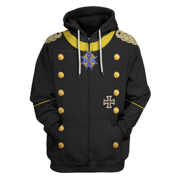 Otto Von Bismarck Fleece Zip Hoodie