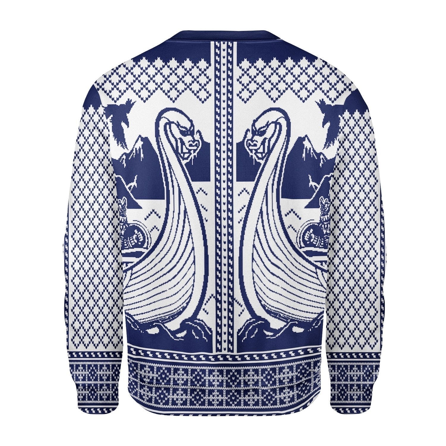 YMskins Christmas Sweater Viking Boat 3D Apparel