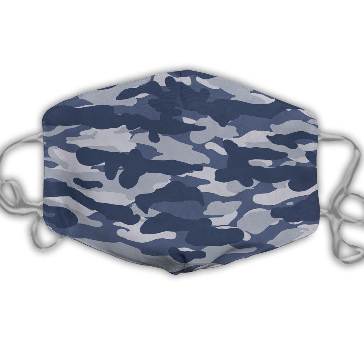 Urban Blue CAMO Face Mask - OodieGang