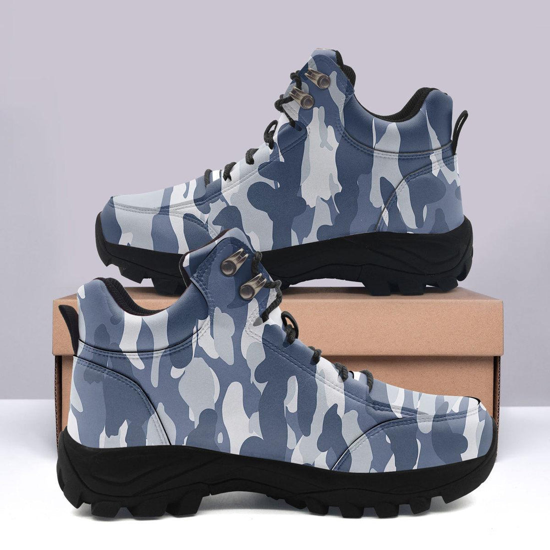 Urban Blue CAMO Hiking Shoes - OodieGang