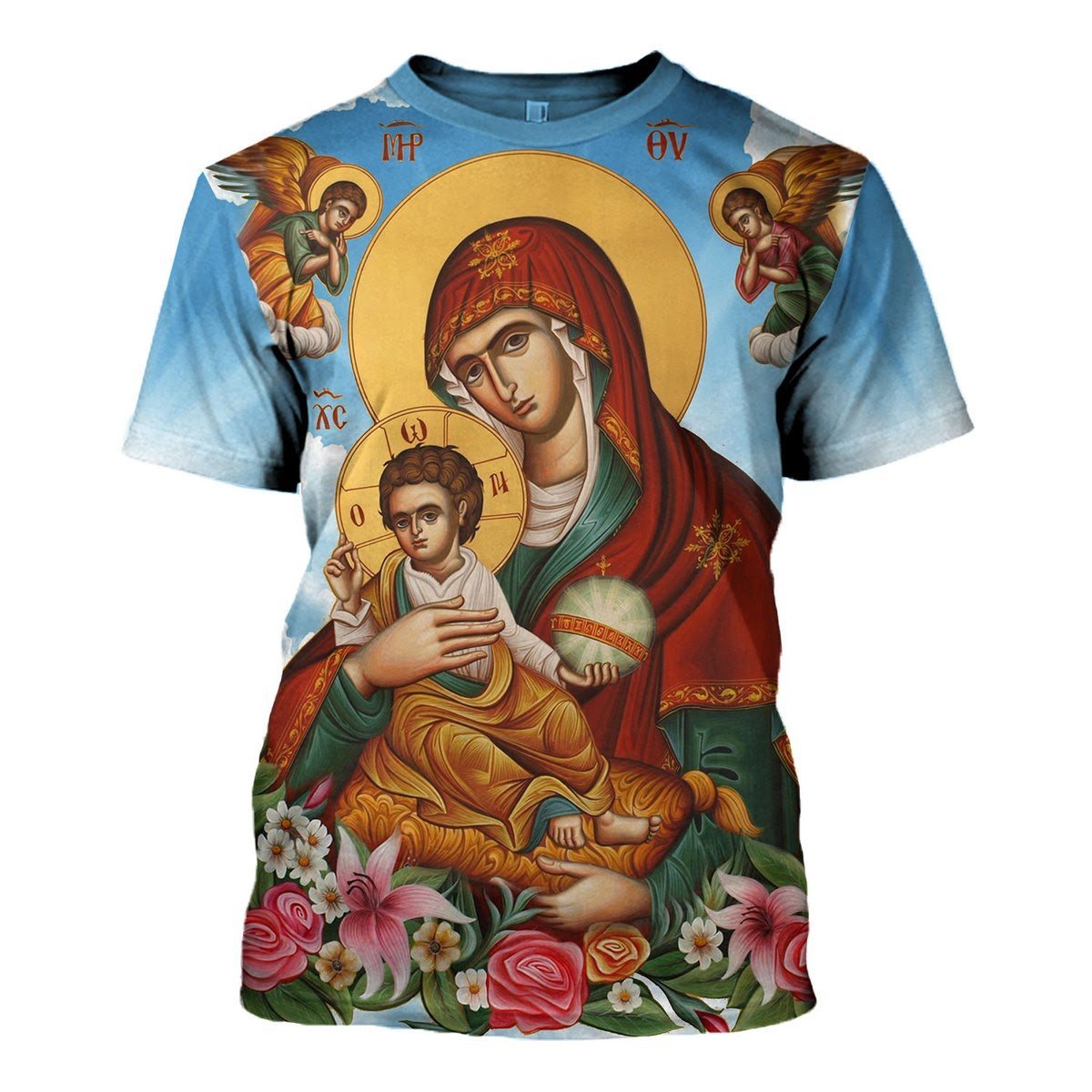 YMskins Tops Pullover Sweatshirt Mary Eastern Christianity 3D Apparel