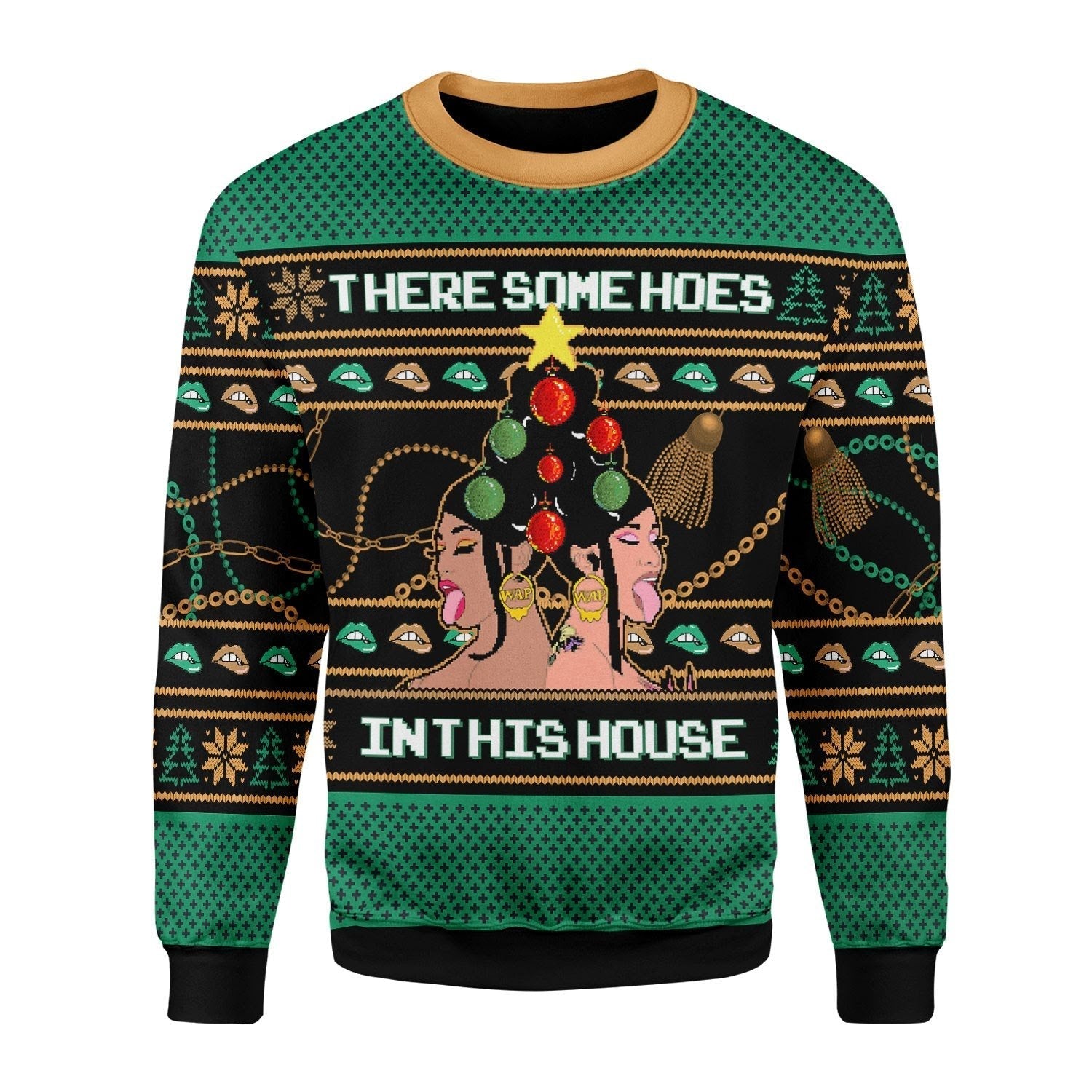YMskins Christmas Sweater There Is A Christmas Hos In This House 3D Apparel