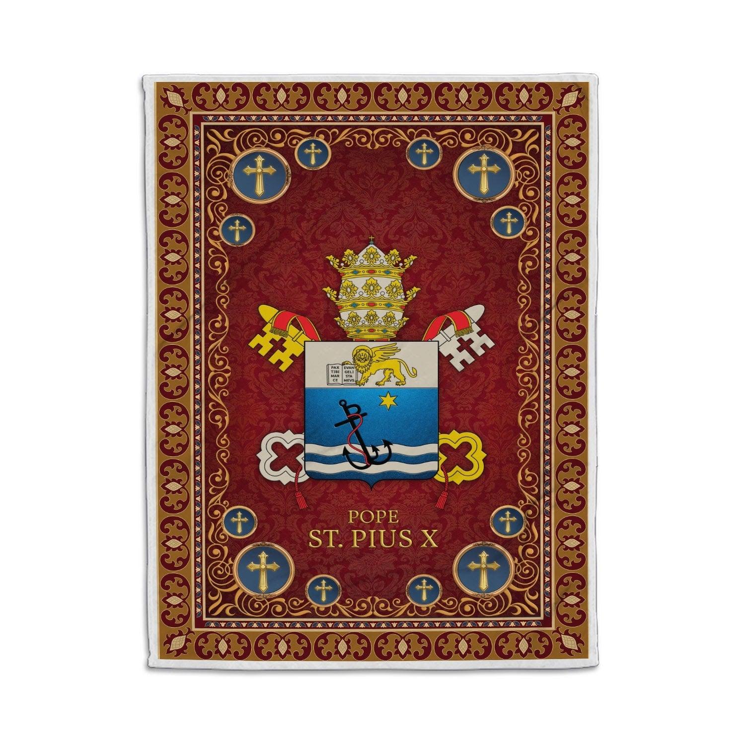Blanket Pope St. Pius X Coat Of Arms - DucG
