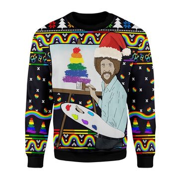 Gearhomies Christmas Unisex Sweater LGBTQ+ Painting 3D Apparel