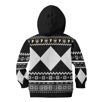 YMskinss 3D Kid Hoodie Black Power Rangers