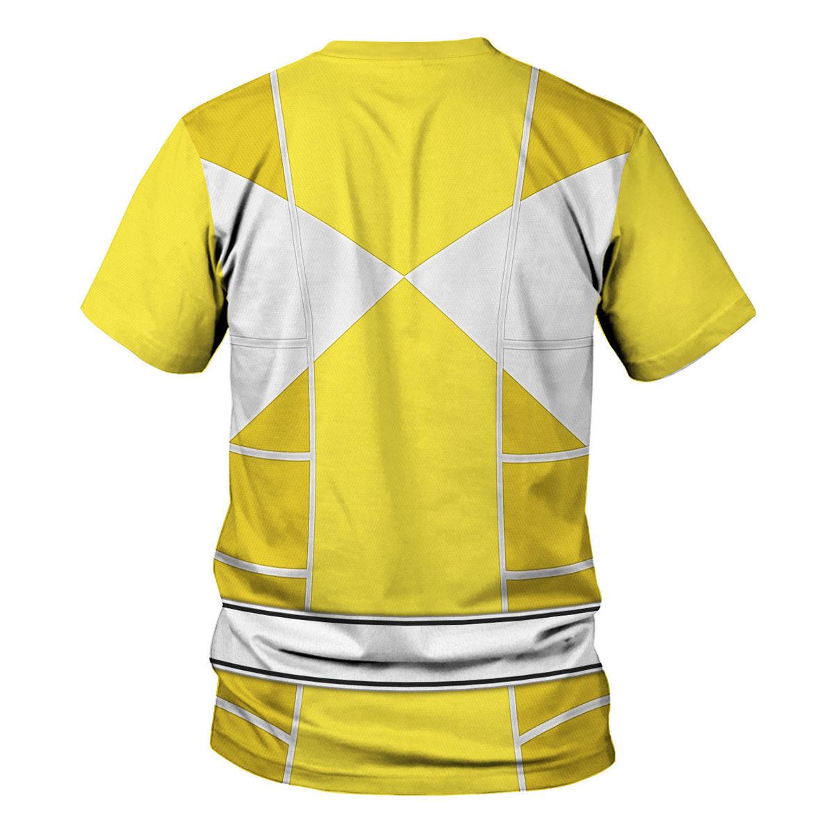 Yellow Ranger Mighty Morphin Cosplay Hoodies Sweatshirt T-shirt Hawaiian - Gearhomie.com