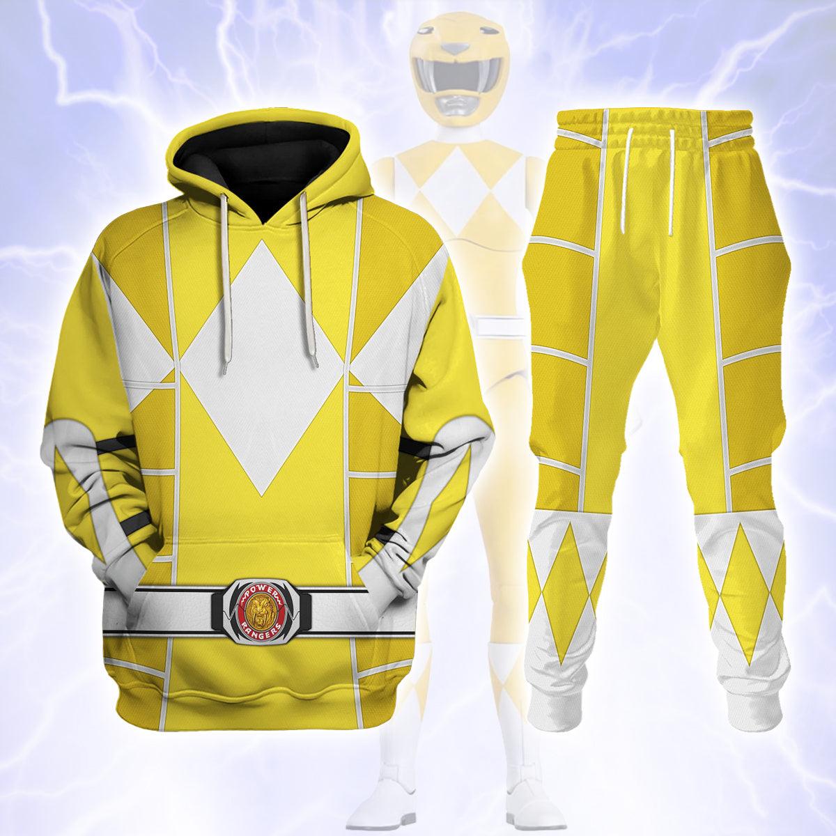 Yellow Ranger Mighty Morphin Cosplay Hoodies Sweatshirt T-shirt Hawaiian - Gearhomie.com