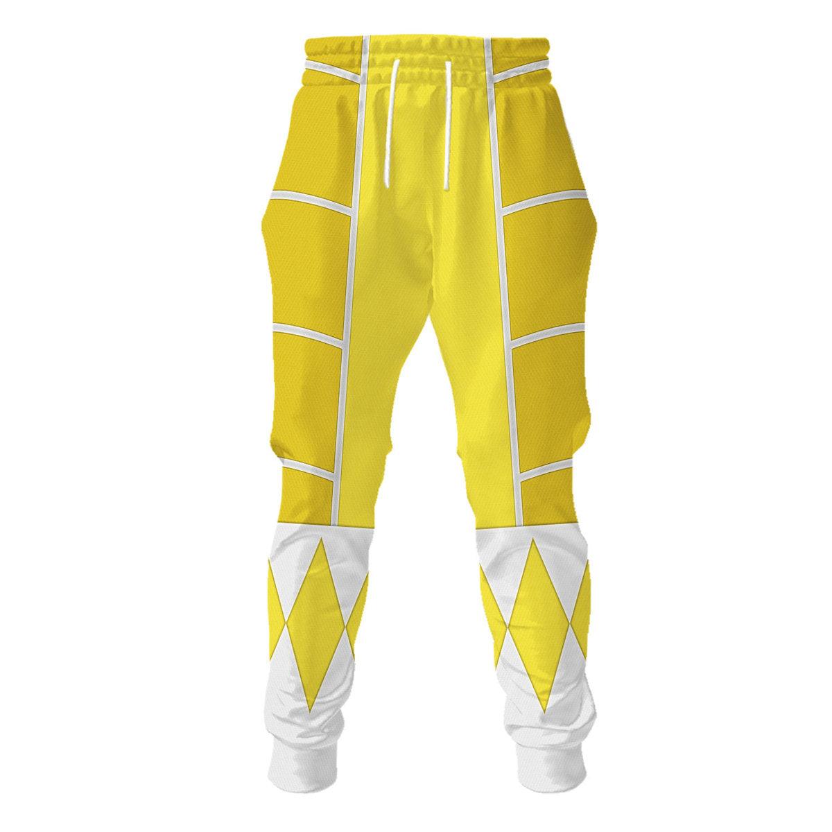 Yellow Ranger Mighty Morphin Cosplay Hoodies Sweatshirt T-shirt Hawaiian - Gearhomie.com