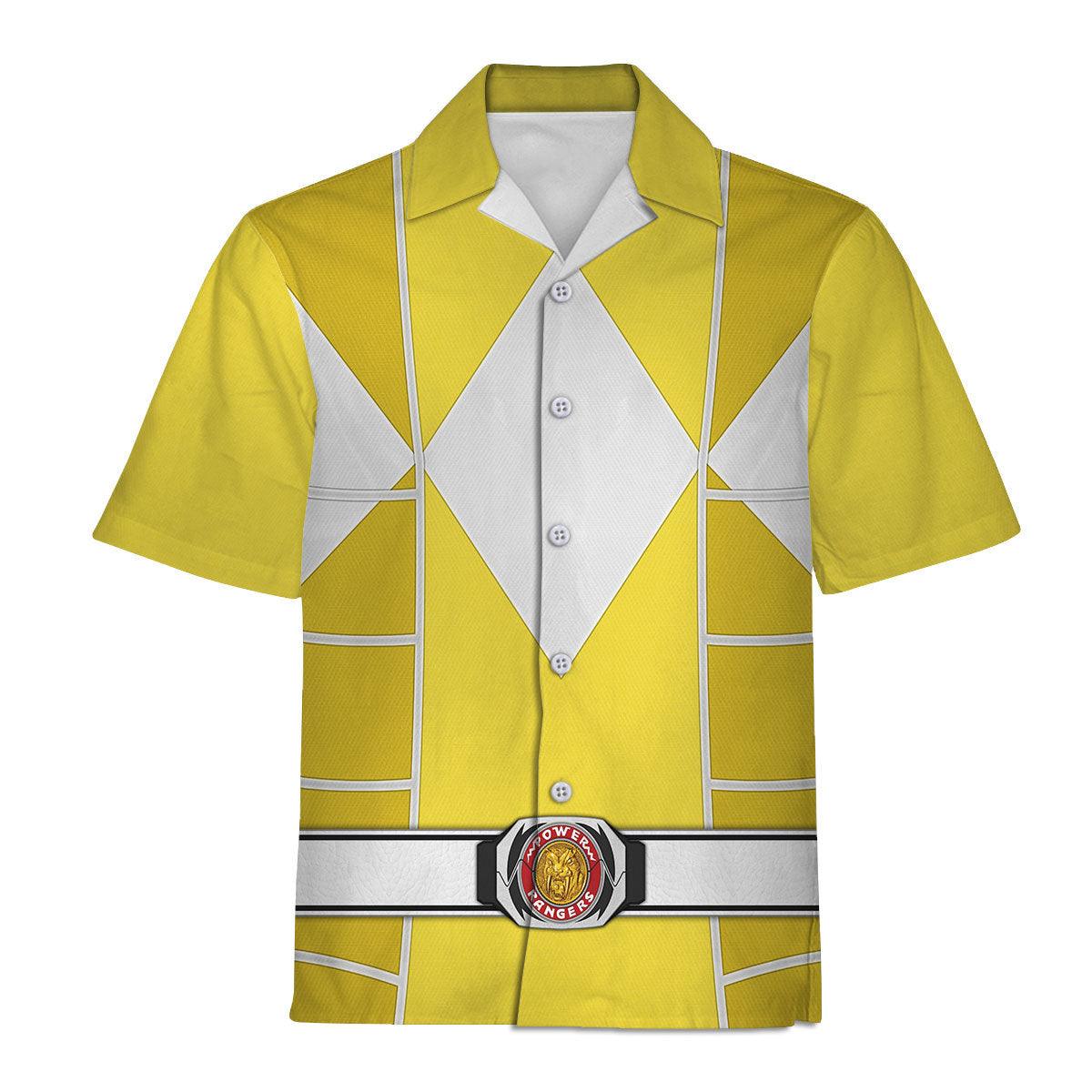 Yellow Ranger Mighty Morphin Cosplay Hoodies Sweatshirt T-shirt Hawaiian - Gearhomie.com