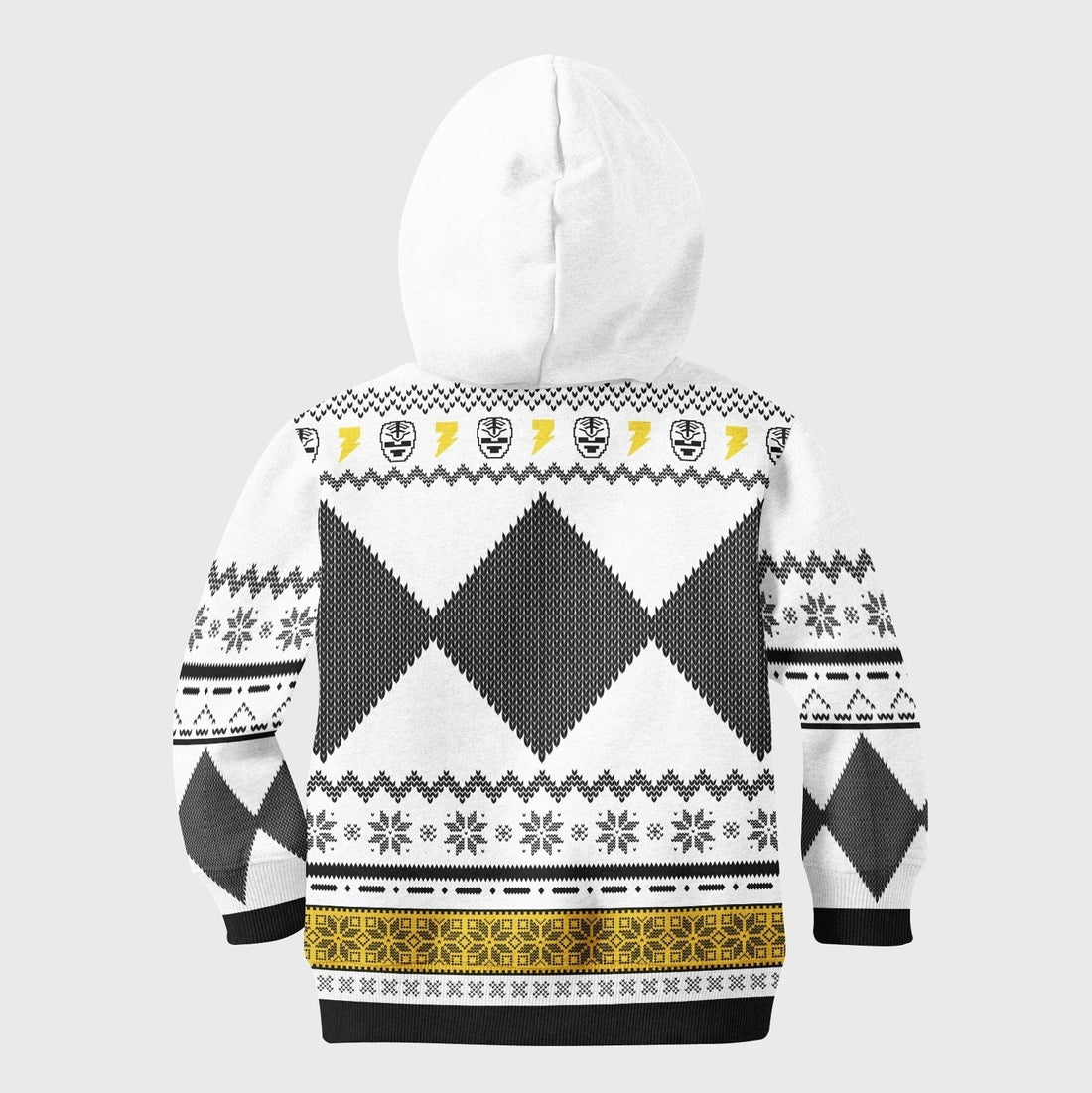 YMskinss 3D Kid Hoodie White Power Rangers
