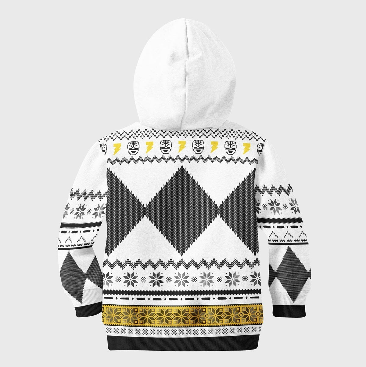 YMskinss 3D Kid Hoodie White Power Rangers