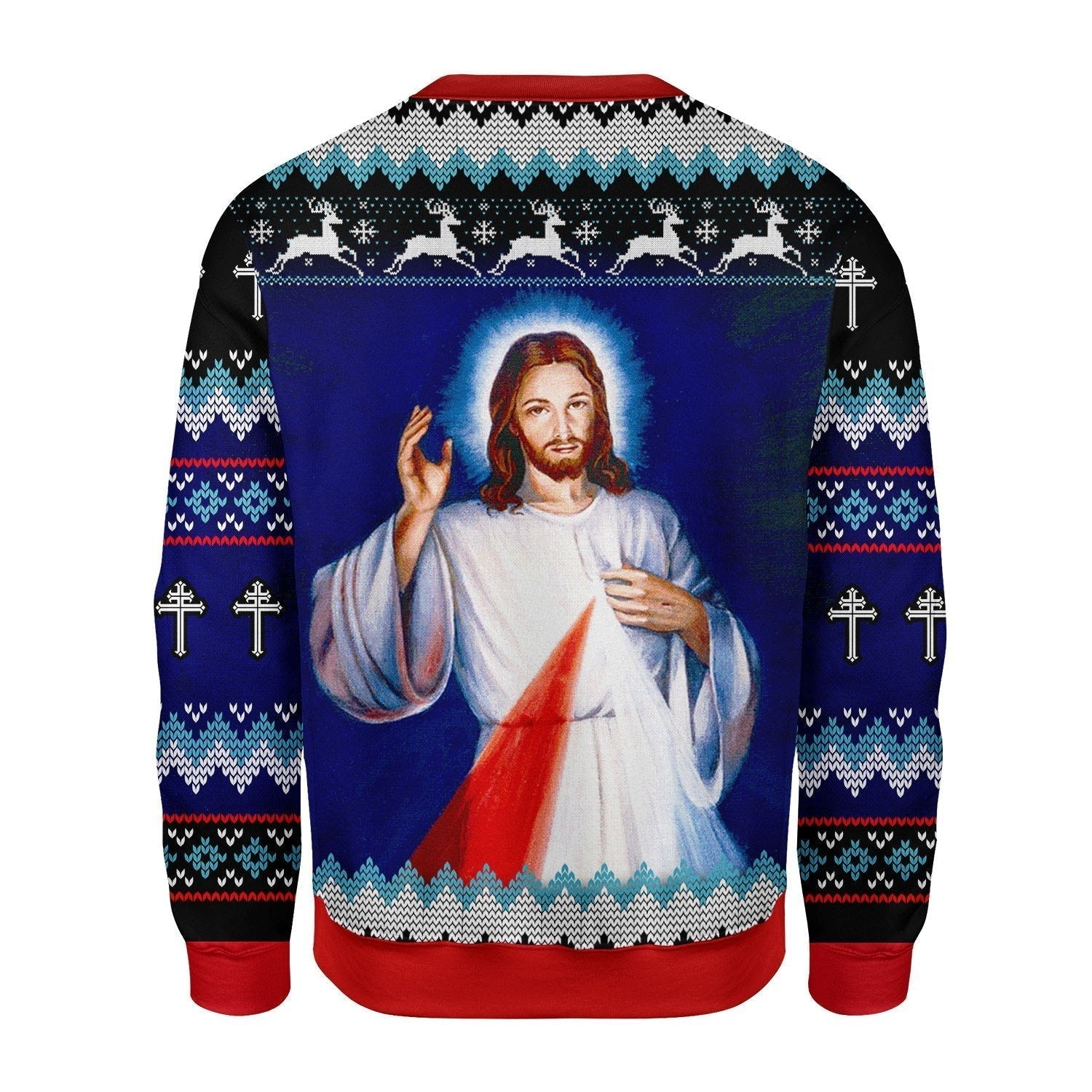 Gearhomies Christmas Unisex Sweater Jesus I Trust In You 3D Apparel
